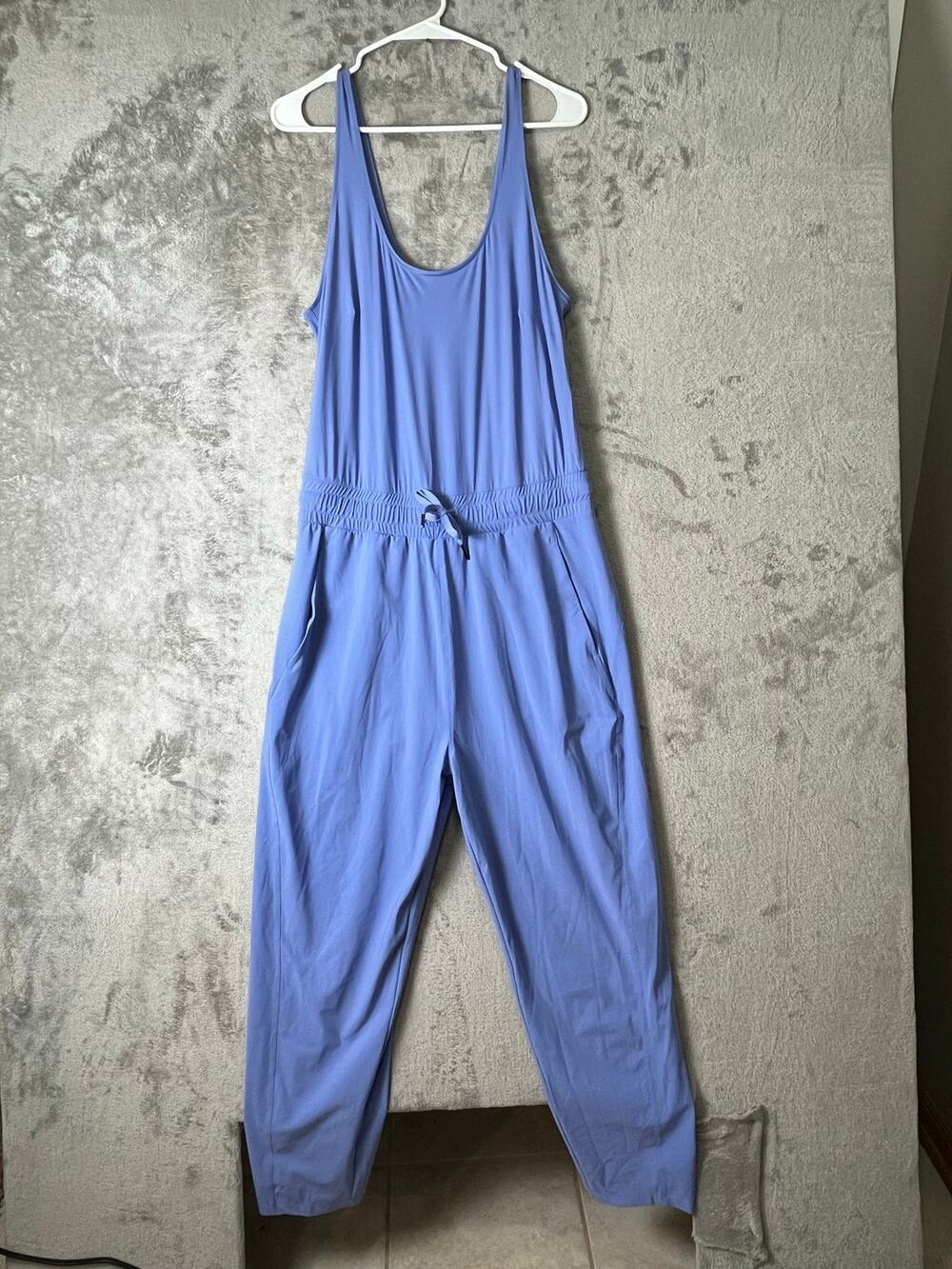 Sweaty Betty Racerback Jumpsuit Periwinkle Blue Relaxed Athleisure Size 8